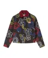 Kenzo ' X Futura 2000' Embroidered Zip-up Utility Jacket In Multi