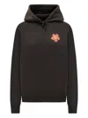 Kenzo Futura Graphic Flower Hoodie In Brown