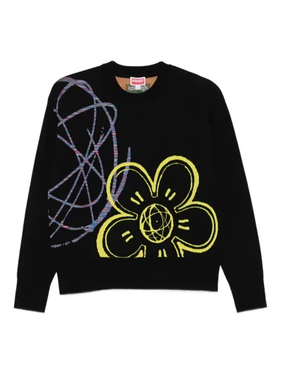 Kenzo X Futura 2000 Flower-print Sweater In Multi