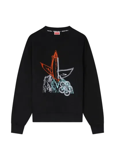 Kenzo X Futura 2000 Graphic-print Sweatshirt In Black
