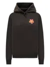 Kenzo Futura Graphic Flower Hoodie In Black
