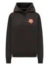 Kenzo Futura Graphic Flower Hoodie In Brown