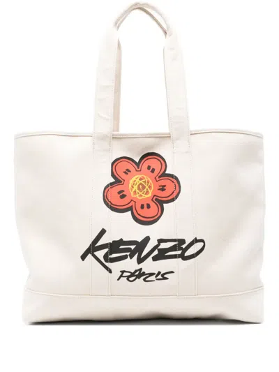 KENZO KENZO X FUTURA 2000 KENZO UTILITY BOKE FLOWER-PRINT TOTE BAG