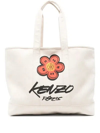 Kenzo X Futura 2000  Utility Boke Flower-print Tote Bag In Sand