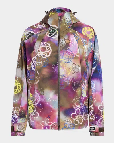 KENZO X FUTURA 2000' MEN'S SHORT WATER-REPELLENT NYLON JACKET