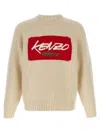 Kenzo Futura 2000 Wool Sweater With Graphic Print In Neutral