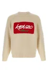 Kenzo Futura 2000 Wool Sweater With Graphic Print In Neutral