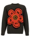 Kenzo Boke Flower Cotton Blend Sweater In Black