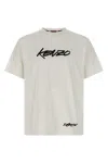 Kenzo Black Cotton T-shirt With Embroidered Tiger Logo In Multi
