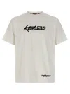Kenzo Black Cotton T-shirt With Embroidered Tiger Logo In White