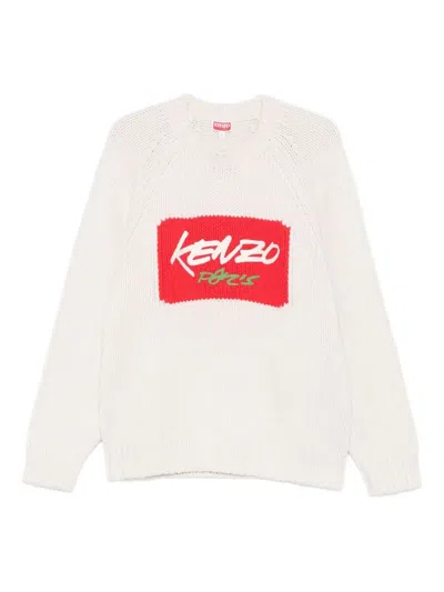 KENZO `KENZO X FUTURA 2000` WOOL JUMPER WITH GRAFFITI TYPOGRAPHY