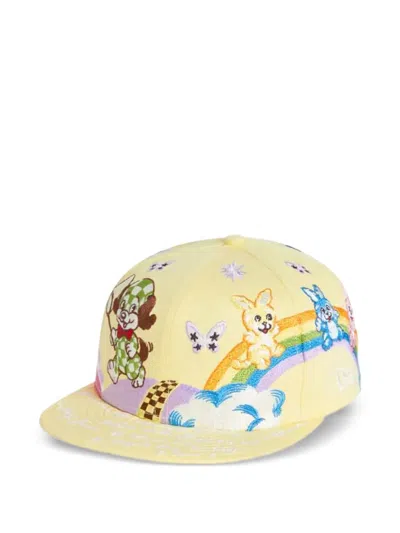 Kenzo X New Era Embroidered Flat-brim Cap In Silver