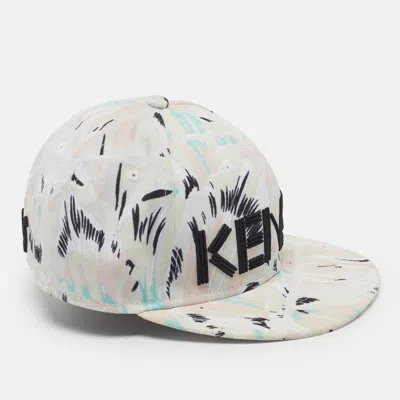 Pre-owned Kenzo X New Era Multicolour Logo Detail Printed Canvas Baseball Cap Size S In Multicolor