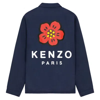 Pre-owned Kenzo X Nigo Boke Flower Women's Coach Jacket In Navy Blue
