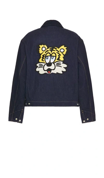 Kenzo Verdy Collection Padded Workwear Jacket In Denim