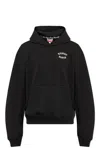 Kenzo Verdy Market Embroidered Cotton-jersey Hoodie In Black