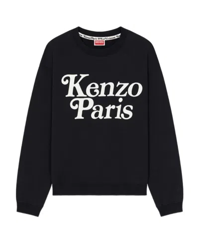 KENZO KENZO VERDY FLOCKED-LOGO CREWNECK SWEATSHIRT