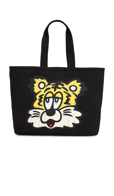 Kenzo Graphic Print Market Tote Bag In Black