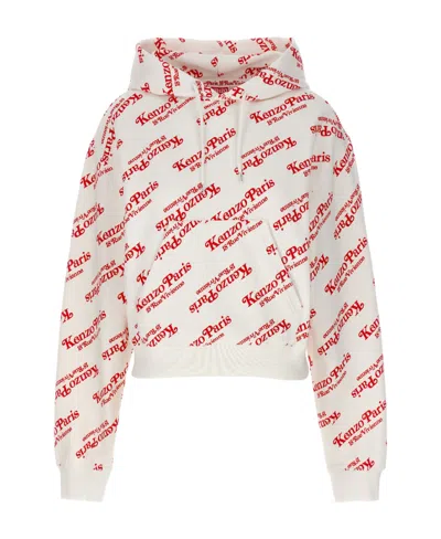 KENZO KENZO ALL-OVER LOGO PRINTED HOODIE