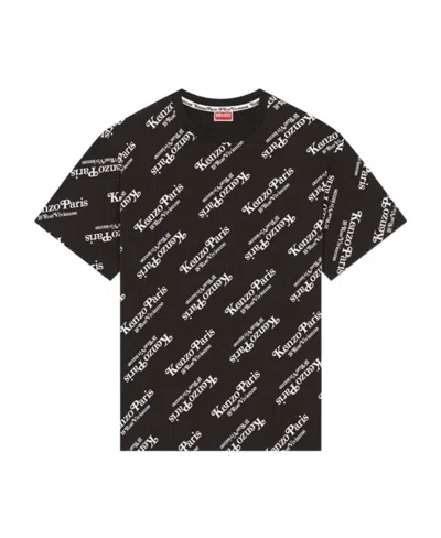KENZO KENZO ALL-OVER LOGO PRINTED CREWNECK T-SHIRT