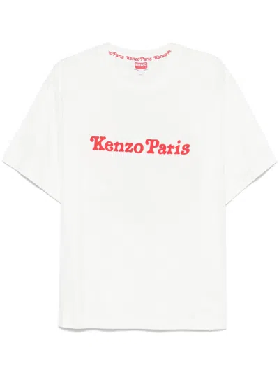 Kenzo White Oversized T-shirt With Print