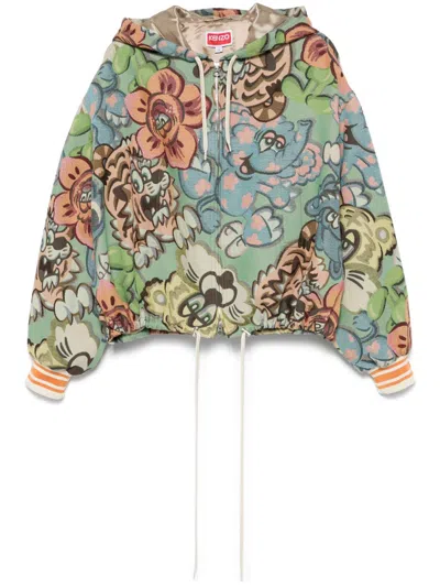 Kenzo X Verdy Patterned-jacquard Jacket In Green