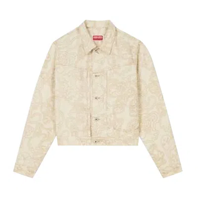 Pre-owned Kenzo X Verdy Trucker Jacket 'rinse White Denim' | Women's Size L