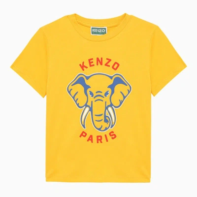Kenzo Kids' T-shirt With Print In Yellow