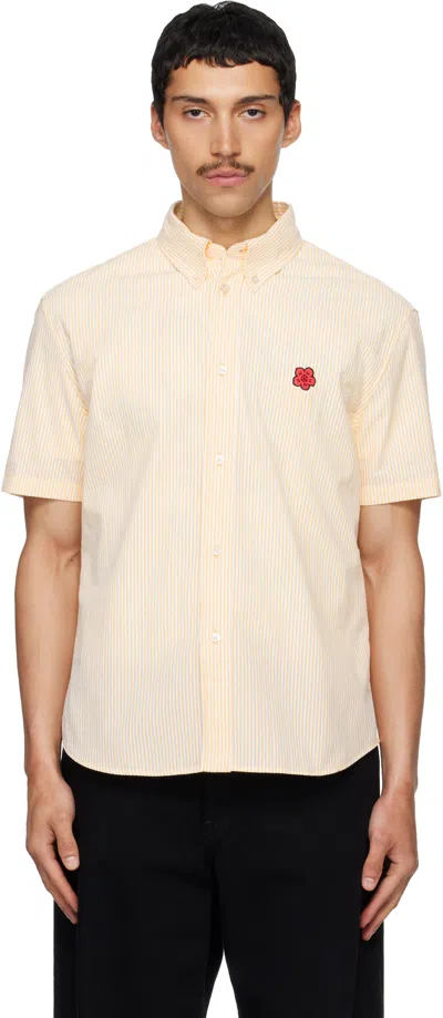 Kenzo Yellow  Paris 'boke Flower' Short Sleeve Shirt