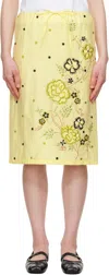 Kenzo Peonies Midi Skirt In 38 Vanilla