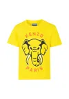 Kenzo Kids Elephant T-shirt In Yellow