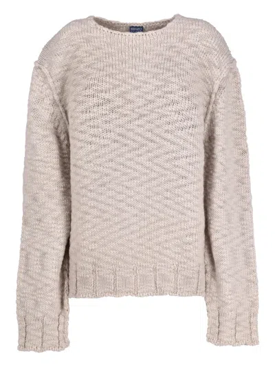 Pre-owned Kenzo Zigzag Sweater In Neutral
