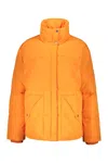 Kenzo Zip And Snap Button Fastening Down Jacket In Orange