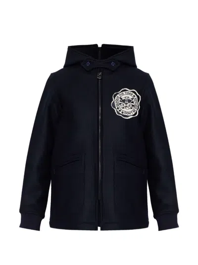 Kenzo Zip-fastening Hooded Jacket In Blue