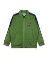 Kenzo Elephant-print Zip-up Cardigan In Green