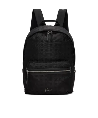 Kenzo Zipper Backpack In Black