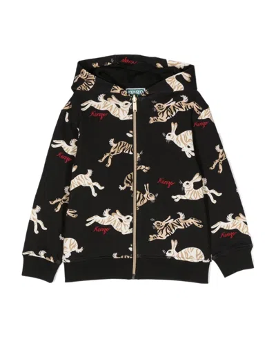Kenzo Zipper Casual Jacket In Black