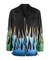 Kenzo Flame Print Reversible Jacket Men In Black