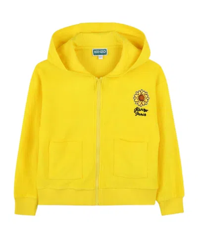 Kenzo Zipper Sweatshirt In Yellow