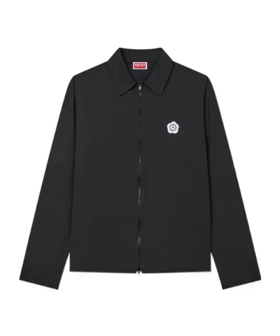 Kenzo Zippered Shirt In Black