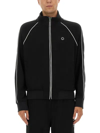 Kenzo Zip-up Track Sweatshirt For Men In Black