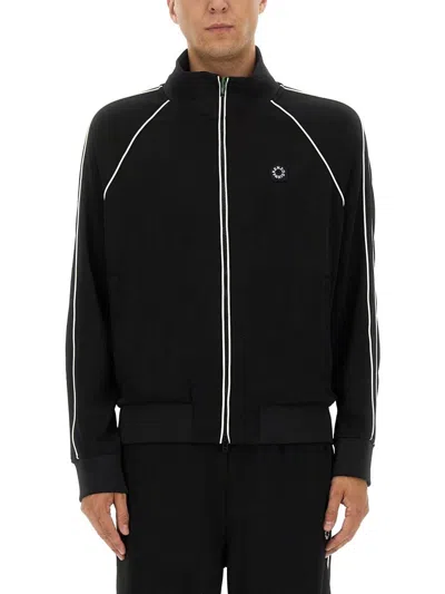 Kenzo Zip-up Track Sweatshirt For Men In Black