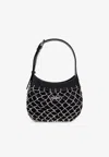 Kenzo Ama Net-overlay Shoulder Bag In Black