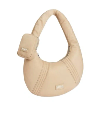 Kenzo Go Shoulder Bag In Nude