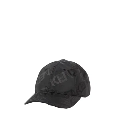 Kenzo Gram Jacquard Hat In Black