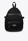 Kenzo Graphy Logo One-shoulder Backpack In Black