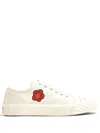 Kenzo School Canvas Low-top Sneakers In Neutrals