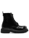 Kenzo Smile Lace-up Boots In Black