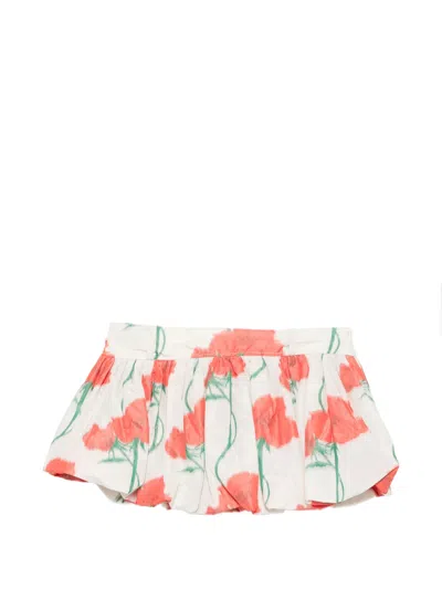Kenzo -style Mini Skirt With Side Zip And Belt Loops In Multi