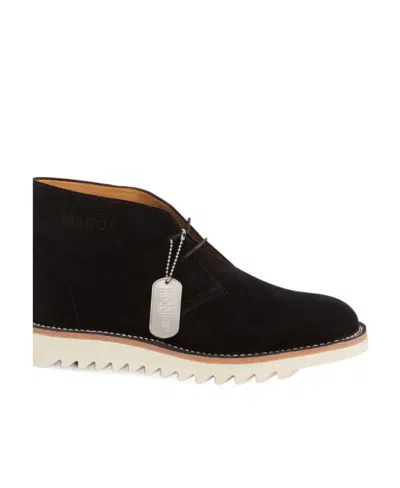 Kenzo Wave Lace-up Ankle-boots In Black